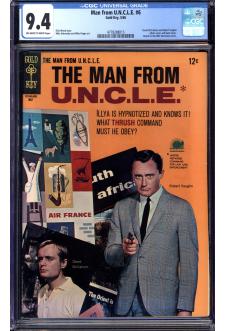 THE MAN FROM UNCLE #6 CGC 9.4 OW/WH PAGES front cover