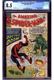 AMAZING SPIDER-MAN #5 CGC 8.5 OW/WH PAGES front cover