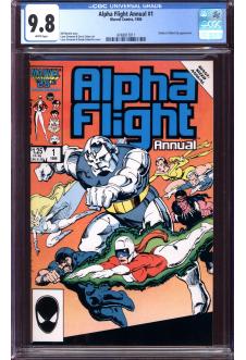 ALPHA FLIGHT ANNUAL #1 CGC 9.8 WHITE PAGES front cover