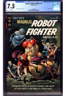 MAGNUS, ROBOT FIGHTER #6 CGC 7.5 WHITE PAGES front cover