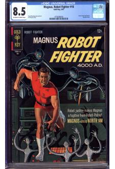 MAGNUS, ROBOT FIGHTER #18 CGC 8.5 OW/WH PAGES front cover