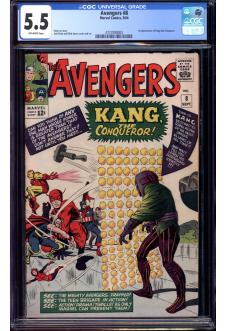 AVENGERS #8 CGC 5.5 OW PAGES front cover