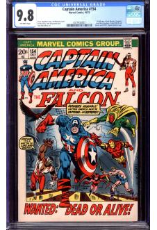 CAPTAIN AMERICA #154 CGC 9.8 OW PAGES front cover