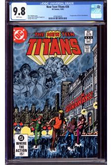nEW TEEN TITANS #26 CGC 9.8 WHITE PAGES front cover