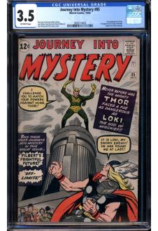 JOURNEY INTO MYSTERY #85 CGC 3.5 OW PAGES front cover