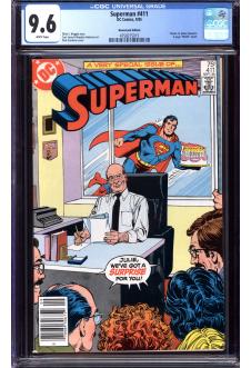 SUPERMAN #411 CGC 9.6 WHITE PAGES front cover