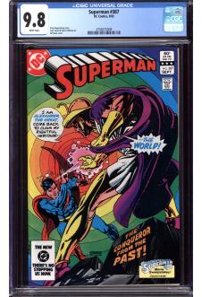 SUPERMAN #387 CGC 9.8 WHITE PAGES front cover