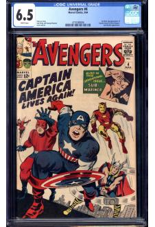 AVENGERS #4 CGC 6.5 WHITE PAGES front cover