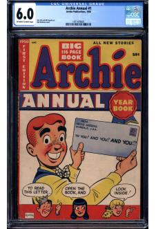 ARCHIE ANNUAL #1 CGC 6.0 OW/WH PAGES front cover