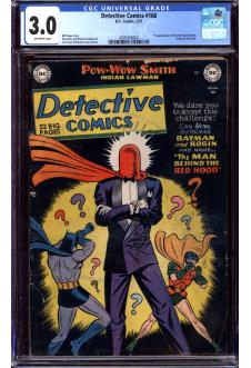 DETECTIVE COMICS #168 CGC 3.0 OW PAGES front cover