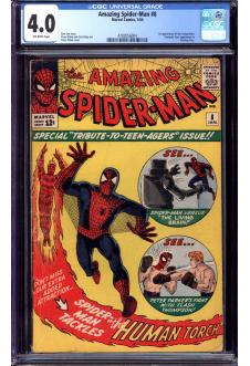 AMAZING SPIDER-MAN #8 CGC 4.0 OW PAGES front cover