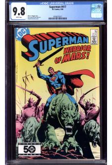 SUPERMAN #417 CGC 9.8 WHITE PAGES front cover