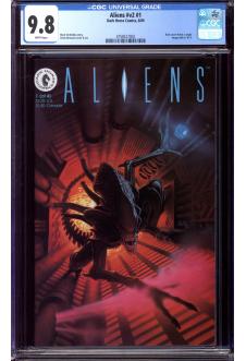 ALIENS #V2 #1 CGC 9.8 WHITE PAGES front cover