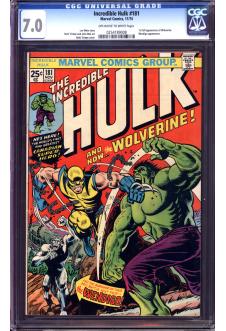INCREDIBLE HULK #181 CGC 7.0 OW/WH PAGES front cover