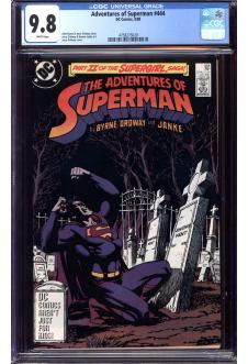 ADVENTURES OF SUPERMAN #444 CGC 9.8 WHITE PAGES front cover
