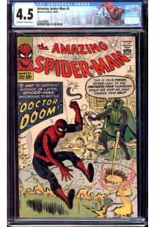AMAZING SPIDER-MAN #5 CGC 4.5 OW/WH PAGES front cover