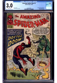 AMAZING SPIDER-MAN #5 CGC 3.0 OW PAGES front cover