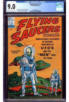 FLYING SAUCERS #1 CGC 9.0 OW/WH PAGES front cover