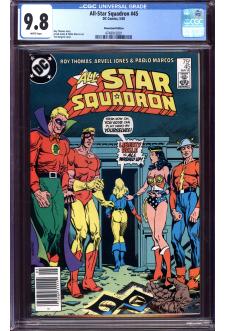 ALL-STAR SQUADRON #45 CGC 9.8 WHITE PAGES front cover