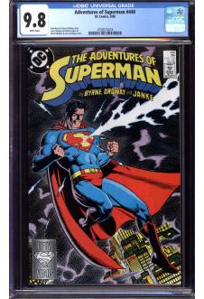 ADVENTURES OF SUPERMAN #440 CGC 9.8 WHITE PAGES front cover
