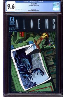 ALIENS #2 CGC 9.6 WHITE PAGES front cover