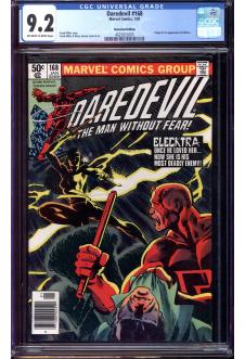 DAREDEVIL #168 CGC 9.2 OW/WH PAGES front cover