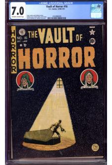 VAULT OF HORROR #16 CGC 7.0 OW/WH PAGES front cover