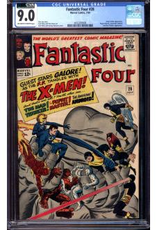 FANTASTIC FOUR #28 CGC 9.0 OW/WH PAGES front cover