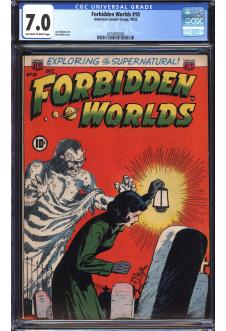 FORBIDDEN WORLDS #10 CGC 7.0 OW/WH PAGES front cover